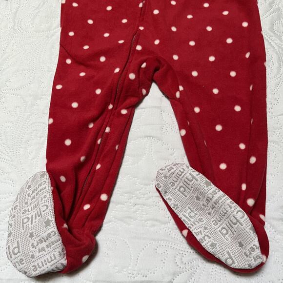 Carter's Reindeer Fleece Footie PJs Size 18m - Picture 6 of 6